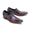 AOMISHOES™_Red_Scaled_Metal_Tip_Shoes_#4049_Party_Wear_AOMISHOES™