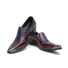 AOMISHOES™_Red_Scaled_Metal_Tip_Shoes_#4049_Party_Wear_AOMISHOES™