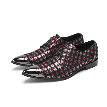 AOMISHOES™_Classic_Checked_Dress_Shoes_#4051_Party_Wear_AOMISHOES™
