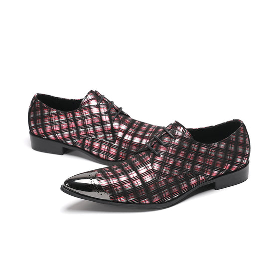 AOMISHOES™_Classic_Checked_Dress_Shoes_#4051_Party_Wear_AOMISHOES™
