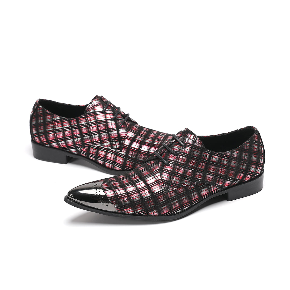 AOMISHOES™_Classic_Checked_Dress_Shoes_#4051_Party_Wear_AOMISHOES™