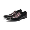 AOMISHOES™_Classic_Checked_Metal_Tip_Shoes_#4052_Party_Wear_AOMISHOES™