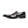 AOMISHOES™_Classic_Checked_Metal_Tip_Shoes_#4052_Party_Wear_AOMISHOES™