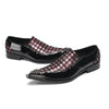 AOMISHOES™_Classic_Checked_Metal_Tip_Shoes_#4052_Party_Wear_AOMISHOES™