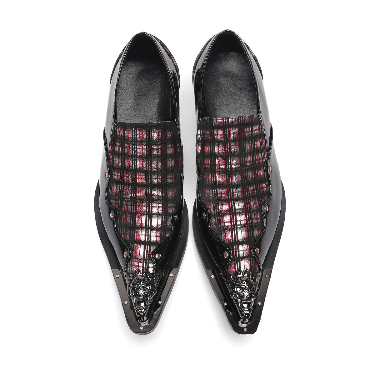 AOMISHOES™_Classic_Checked_Metal_Tip_Shoes_#4052_Party_Wear_AOMISHOES™