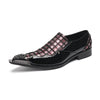 AOMISHOES™_Classic_Checked_Metal_Tip_Shoes_#4052_Party_Wear_AOMISHOES™