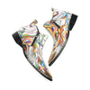 Vibrant Patterned Metal-Tip Ankle Boots #4126