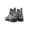 Edgy Newspaper Printed Ankle Boots #4127