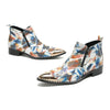 Abstract Painted Metallic Toe Ankle Boots #4128