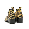 Bold Tiger Stripe Metal Tip Ankle Boots #4130