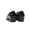 Studded Pointed Black Patent Loafers #4131