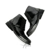 Shiny Black Lace-up Ankle Boots #4133