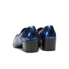 Shiny Blue Textured Men's Dress Loafers #4134