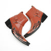 Brown Snake Western Ankle Boots #4135