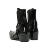 Shiny Textured Pointed Western Boots #4139