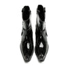 Shiny Textured Pointed Western Boots #4139