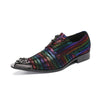 Vibrant Rainbow Metallic Toe Oxford #4141
