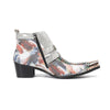 Vibrant Patterned Western Ankle Boots #4143