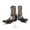 Bold Leopard Print Cowboy Boots #4149