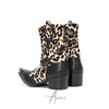 Bold Leopard Print Cowboy Boots #4149