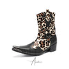 Bold Leopard Print Cowboy Boots #4149