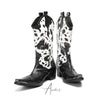 Bold Cow Print Cowboy Boots #4151