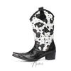 Bold Cow Print Cowboy Boots #4151