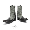 Camo Pointed Metal Western Boots #4152