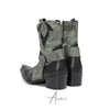 Camo Pointed Metal Western Boots #4152