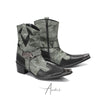 Camo Pointed Metal Western Boots #4152