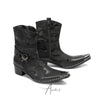 Dark Camo Metal Tip Western Boots #4154