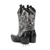 Edgy Newspaper Print Cowboy Boots #4156