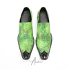 Green Snake Pointed Toe Dress Shoes #4161