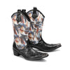 Artistic Abstract Pointed Cowboy Boots #4163
