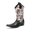 Artistic Abstract Pointed Cowboy Boots #4163