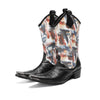 Artistic Abstract Pointed Cowboy Boots #4163