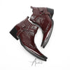 Shiny Studded Western Ankle Boots #4164