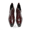 Shiny Studded Western Ankle Boots #4164