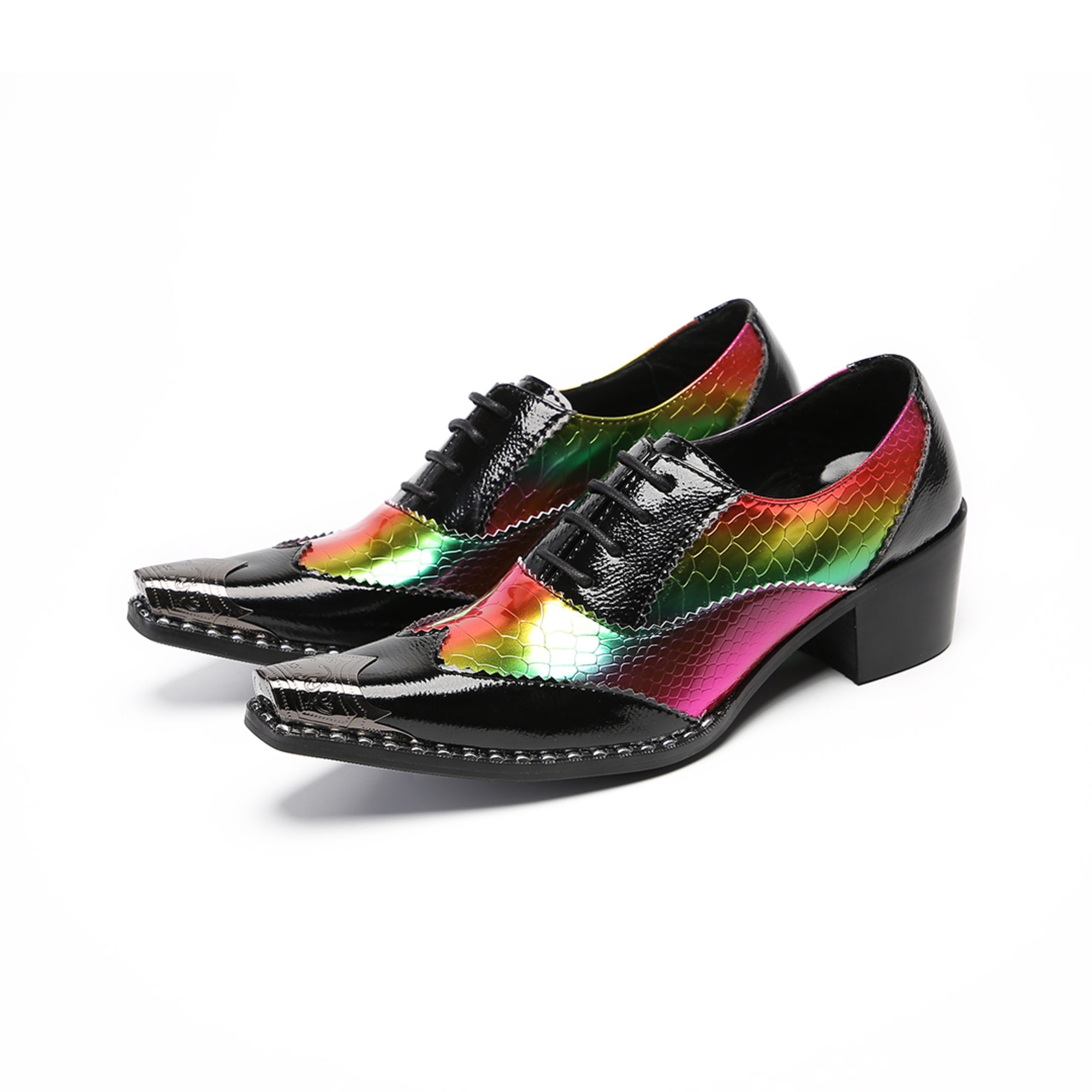 Euphoric Rave Oxford Shoes #4169 | Neon Night Performance | Aomishoes ...