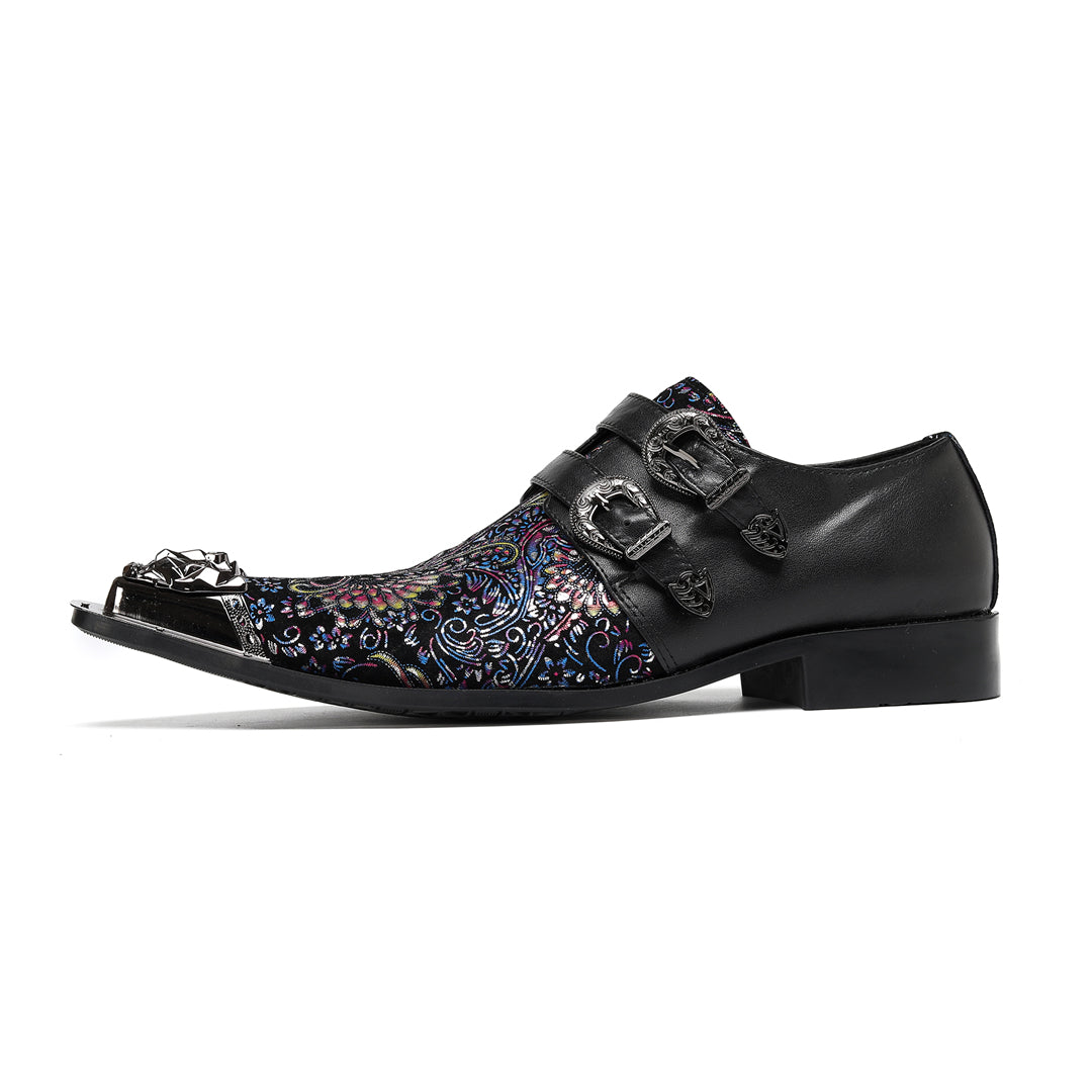 AOMISHOES_Black_Patterned_Shoes_#4109_Footwear_for_Daily_Use_AOMISHOES