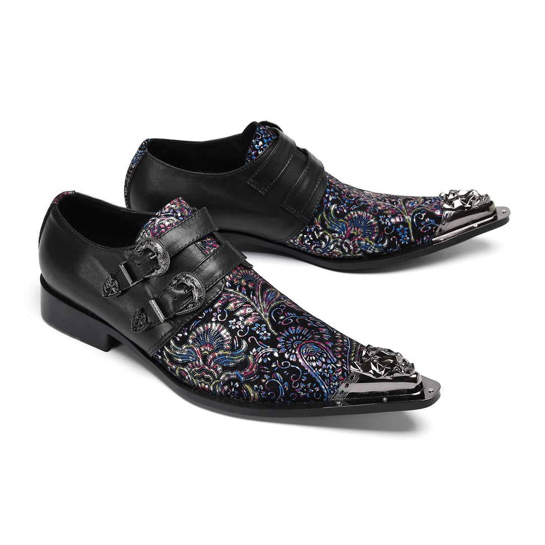 AOMISHOES_Black_Patterned_Shoes_#4109_Footwear_for_Daily_Use_AOMISHOES