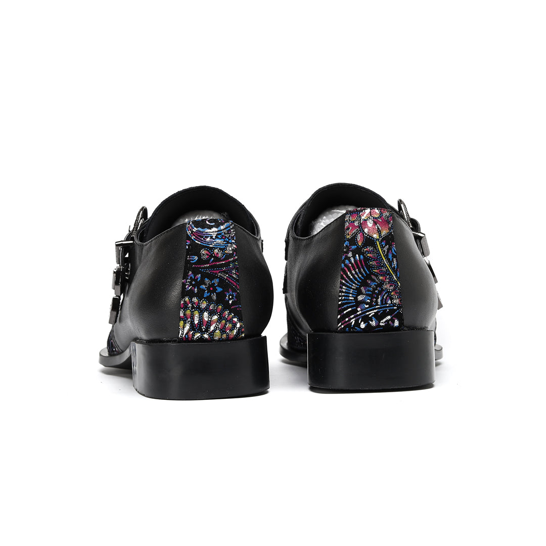 AOMISHOES_Black_Patterned_Shoes_#4109_Footwear_for_Daily_Use_AOMISHOES