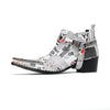 AOMISHOES_White_Newspaper_Print_Shoes_#4112_Fashionable_Daily_Wear_AOMISHOES