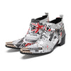 AOMISHOES_White_Newspaper_Print_Shoes_#4112_Fashionable_Daily_Wear_AOMISHOES