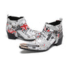 AOMISHOES_White_Newspaper_Print_Shoes_#4112_Fashionable_Daily_Wear_AOMISHOES
