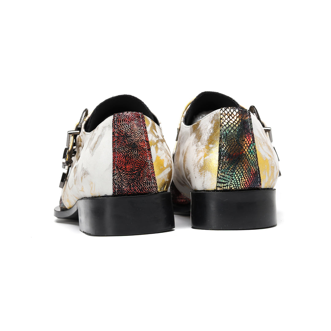 AOMISHOES_Colorful_Double - buckle_Shoes_#4110_Stylish_Footwear_AOMISHOES