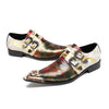 AOMISHOES_Colorful_Double - buckle_Shoes_#4110_Stylish_Footwear_AOMISHOES