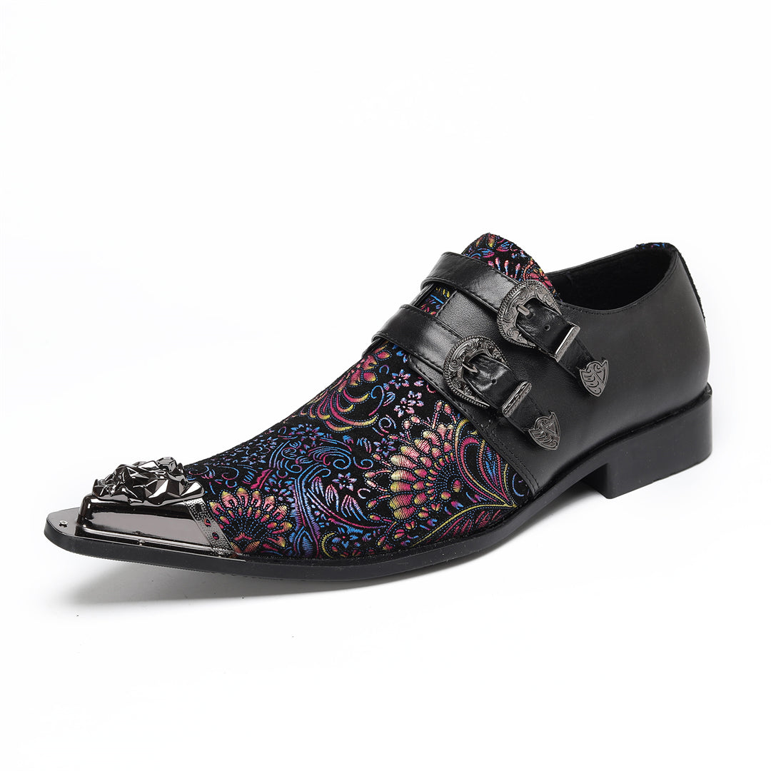AOMISHOES_Colorful_Print_Buckle_Shoes_#4115_Fashion_Footwear_for_Daily_Wear_AOMISHOES