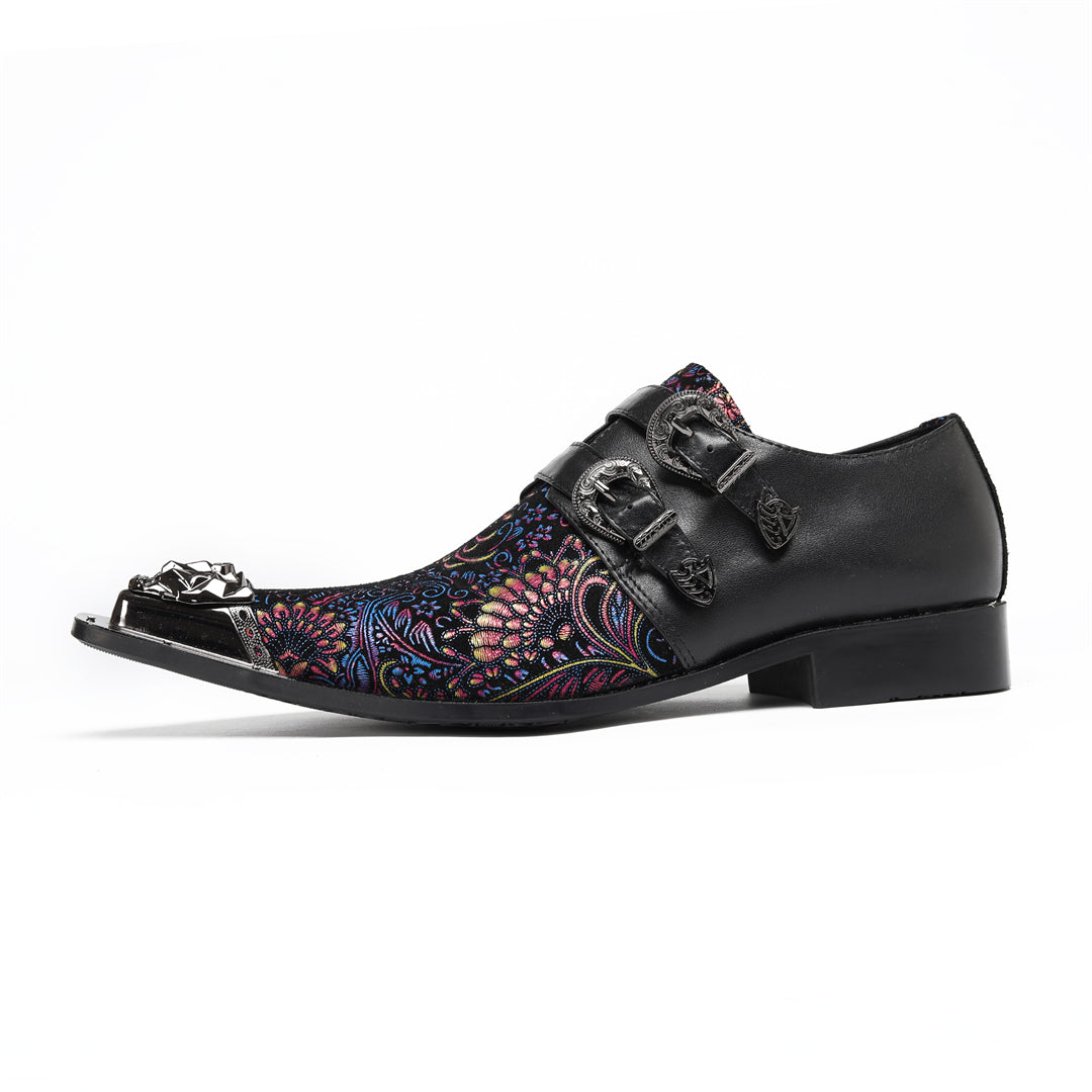 AOMISHOES_Colorful_Print_Buckle_Shoes_#4115_Fashion_Footwear_for_Daily_Wear_AOMISHOES