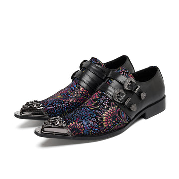 AOMISHOES_Colorful_Print_Buckle_Shoes_#4115_Fashion_Footwear_for_Daily_Wear_AOMISHOES